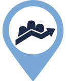 Professional growth icon
